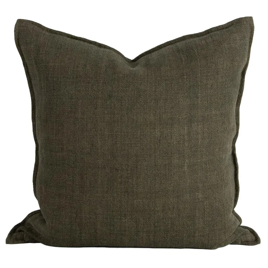 Flaxmill linen cushion cover moss 50cm