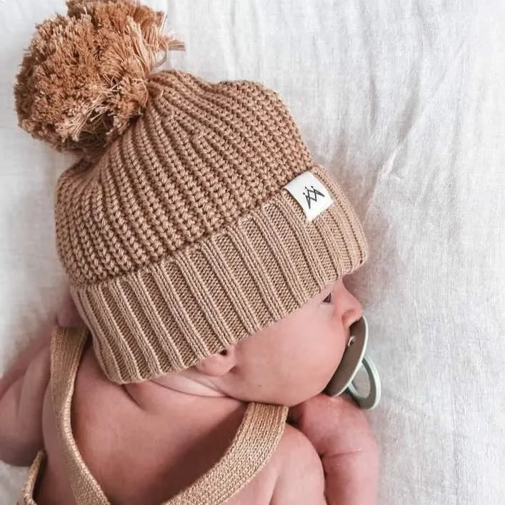 Textured Knit Beanie - Coco