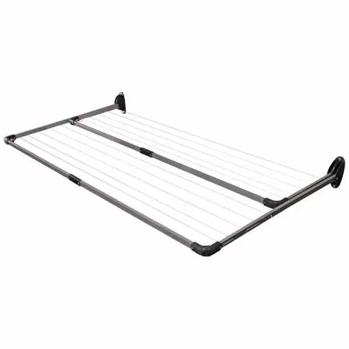 Devon Folding Clothesline Double Frame 23m Gunmetal Grey