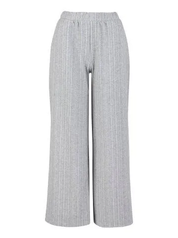 Women's Wide Leg Jacquard Pants in Grey