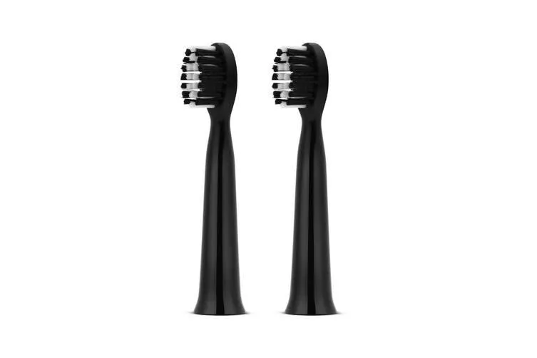 2 Pack Replacement Toothbrush Heads for Kogan Sonic Clean Electronic Toothbrush (Black)