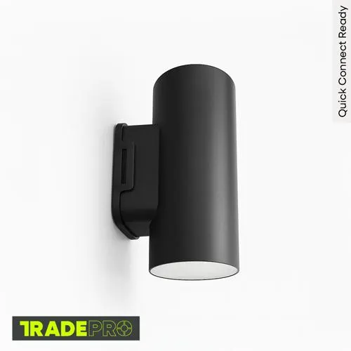 Piston 18W Cct Ip65 Black Up/Down Led Exterior Wall Light