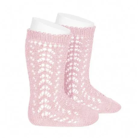 Condor Full Crochet Knee High Sock - Baby Pink (500)