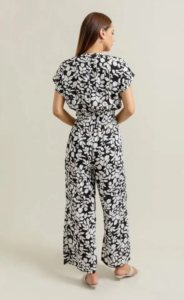 Printed Wide Leg Jumpsuit