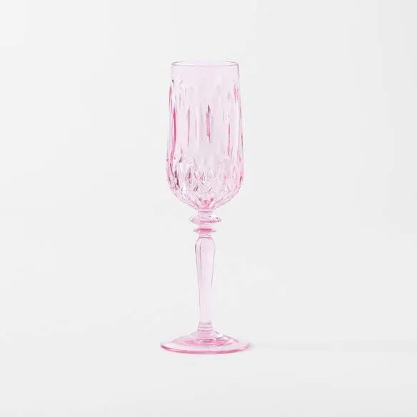Crystal Look Champagne Flute - Pink