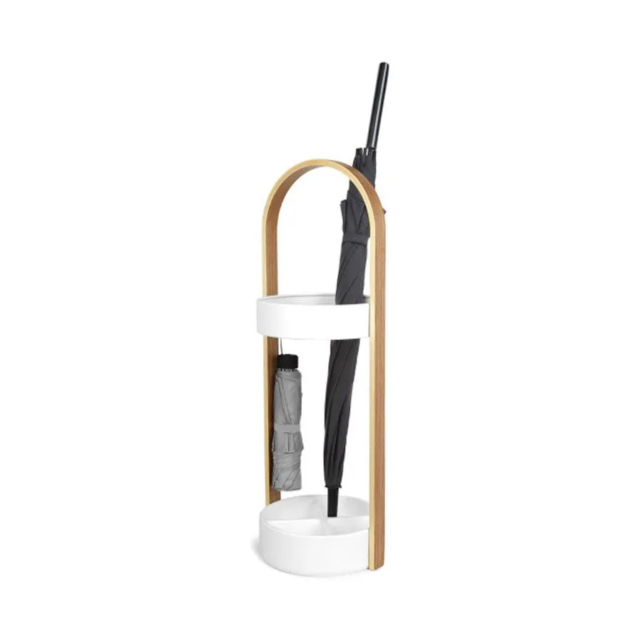 Umbra Hub Umbrella Stand White/Natural