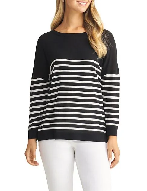 STRIPE BOAT NECK JUMPER
