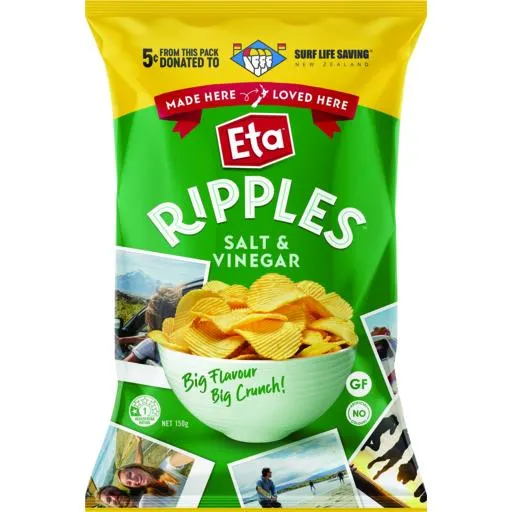 Eta Ripples Potato Chips Salt & Vinegar