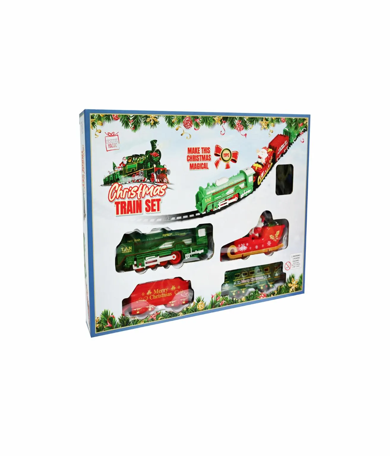 Christmas Carriage Train Set 19pc