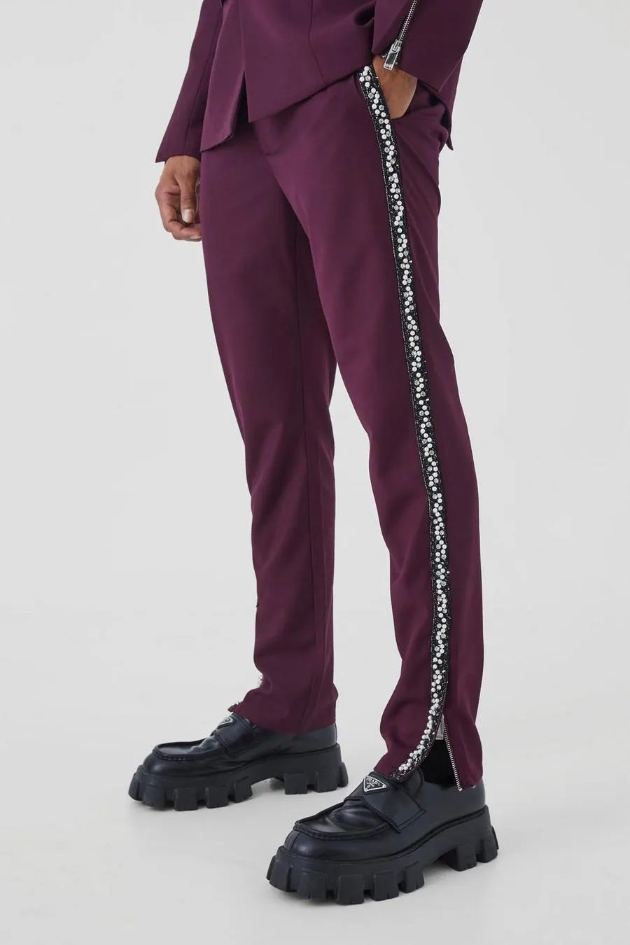 Skinny Fit Embellished Trouser