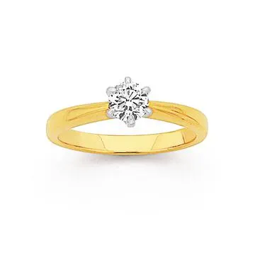 18ct, .50ct Diamond Solitaire Ring