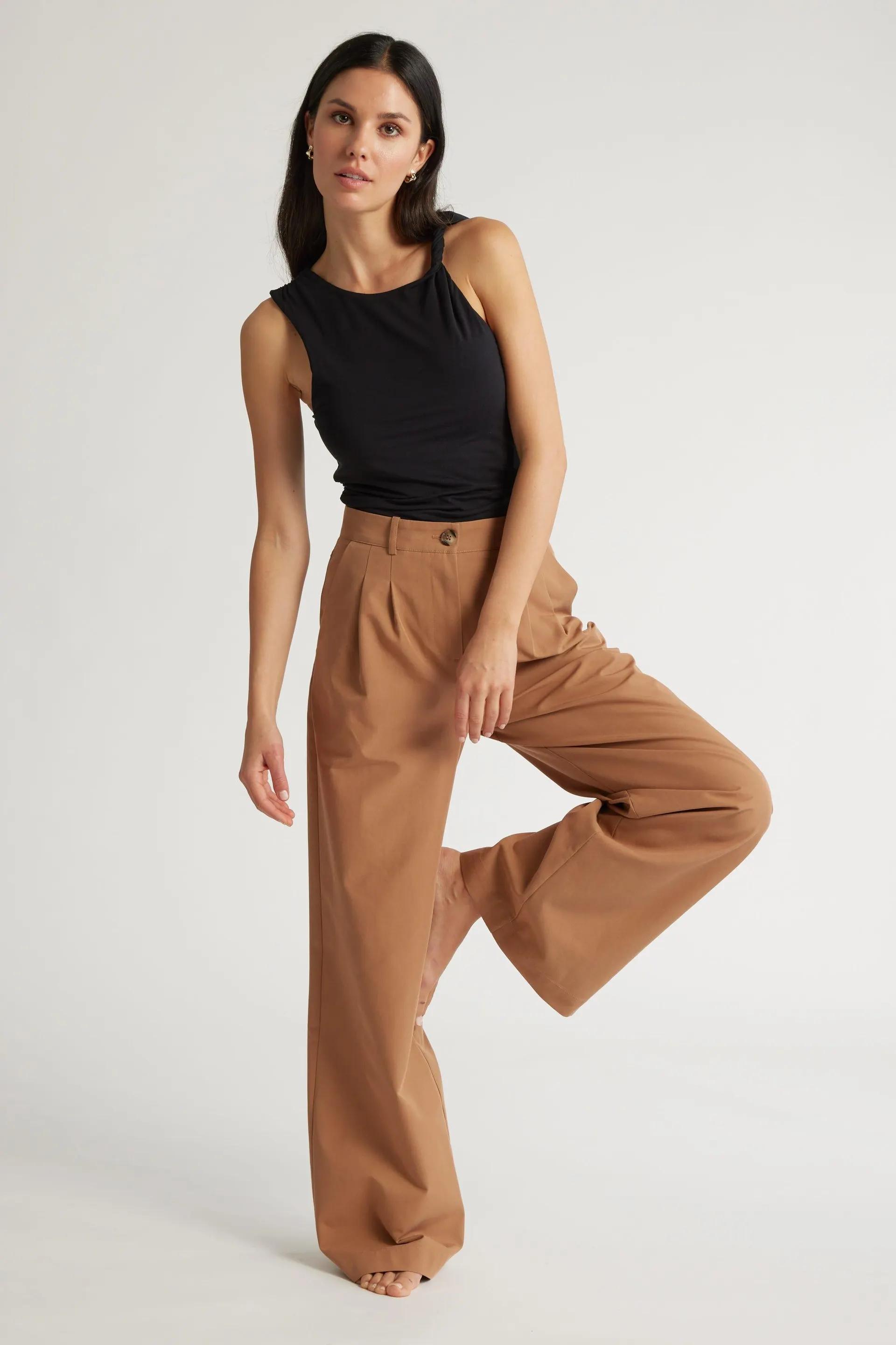 Nicole Pleat Front Pant