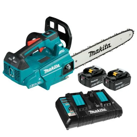 Makita LXT Cordless Chainsaw Brushless Top Handle 14in 36V (2x18V) 5Ah