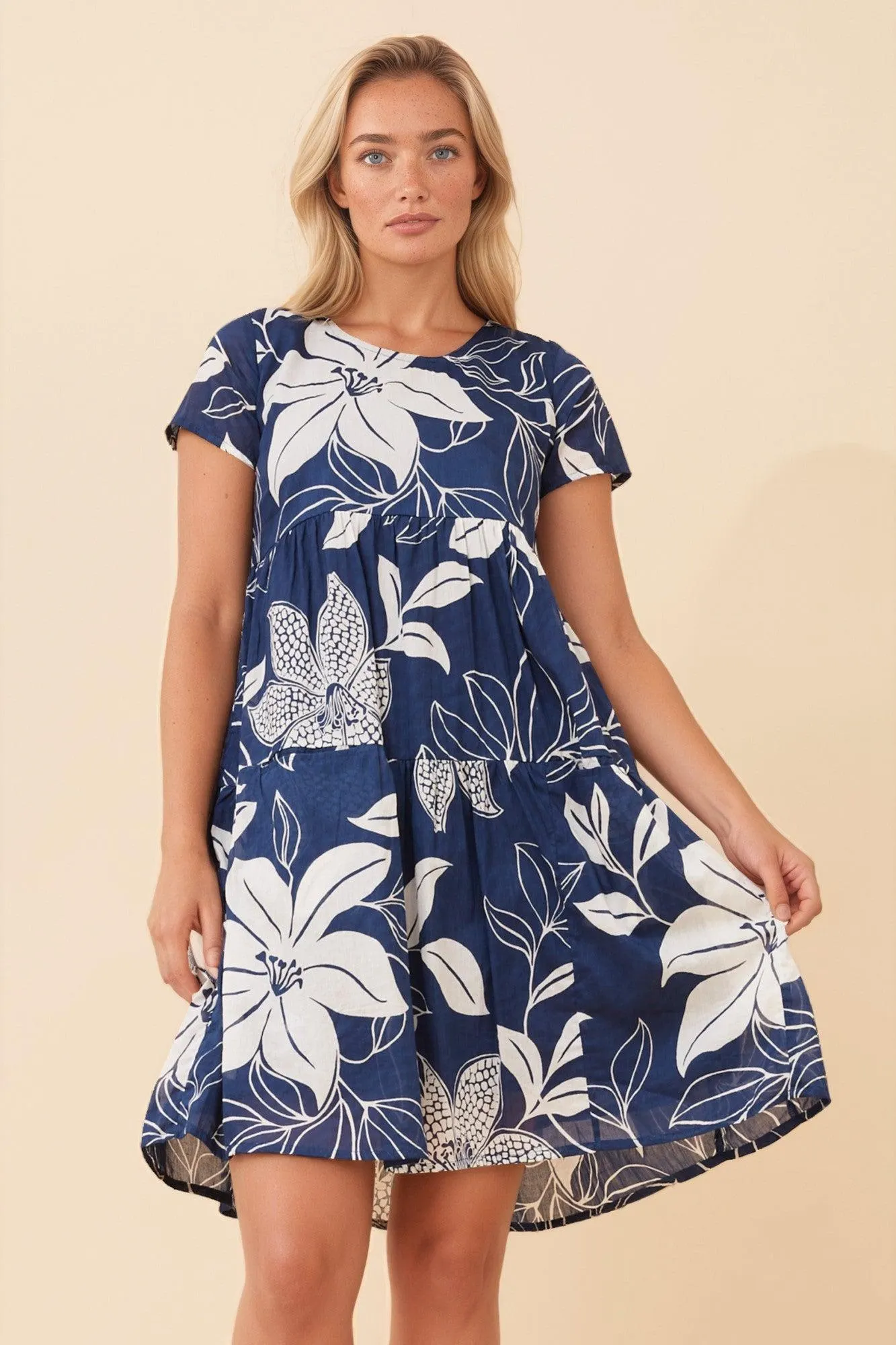 AARNA LEAF PRINT DRESS