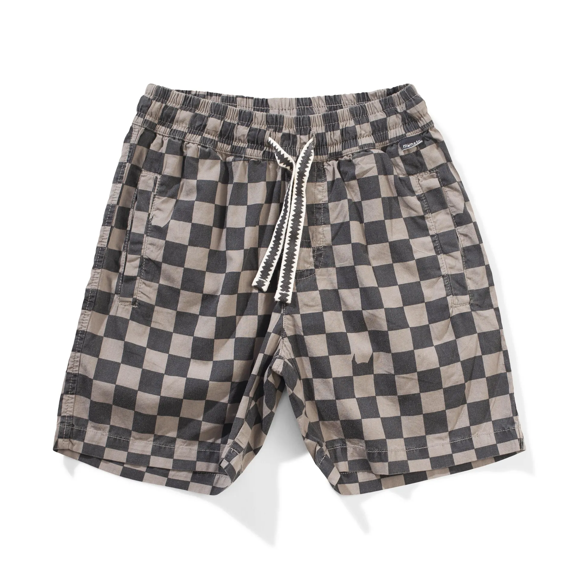 MUNSTER Flagged Shorts Charcoal Check