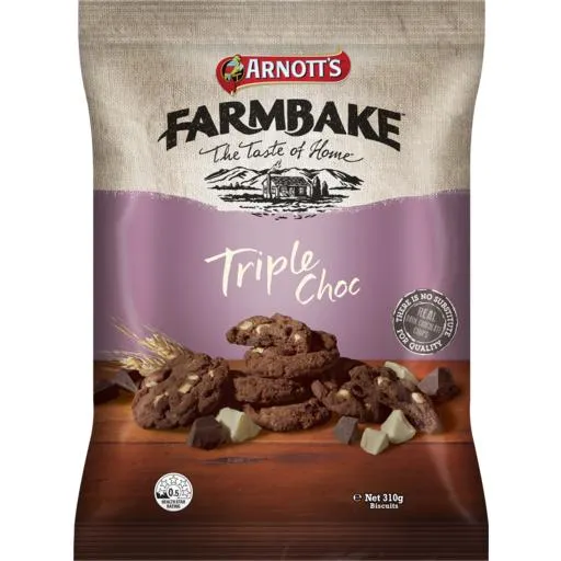 Arnott's Farmbake Cookies Triple Choc