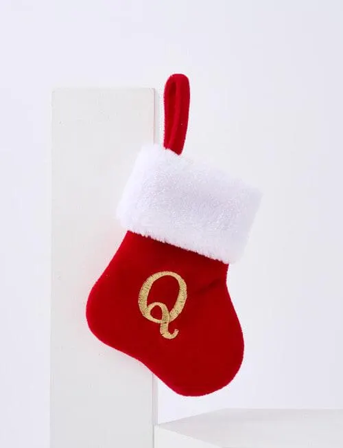 Christmas Shop Mini Stocking Alphabet Q