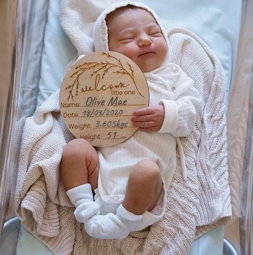 Announcement Plaque - Welcome Little One