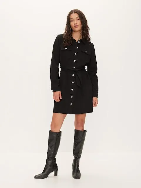Preston Denim Long Sleeve Mini Dress