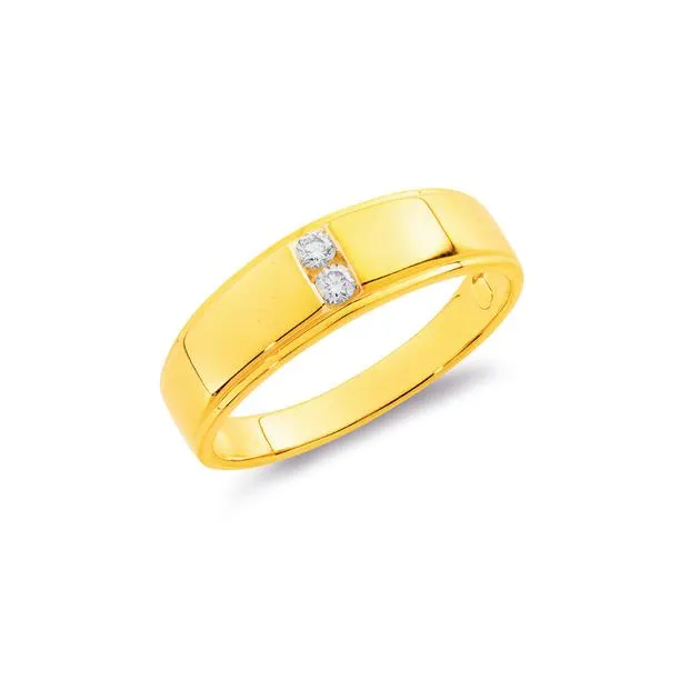 9ct, Diamond Gents Ring