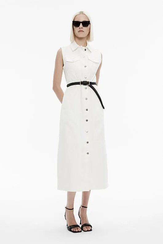 Denim Sleeveless Longline Dress