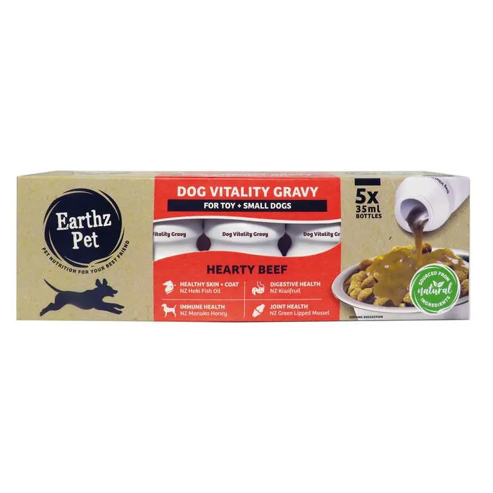 Earthz Pet Gravy Beef Toy And Small Dogs 5x 35ml