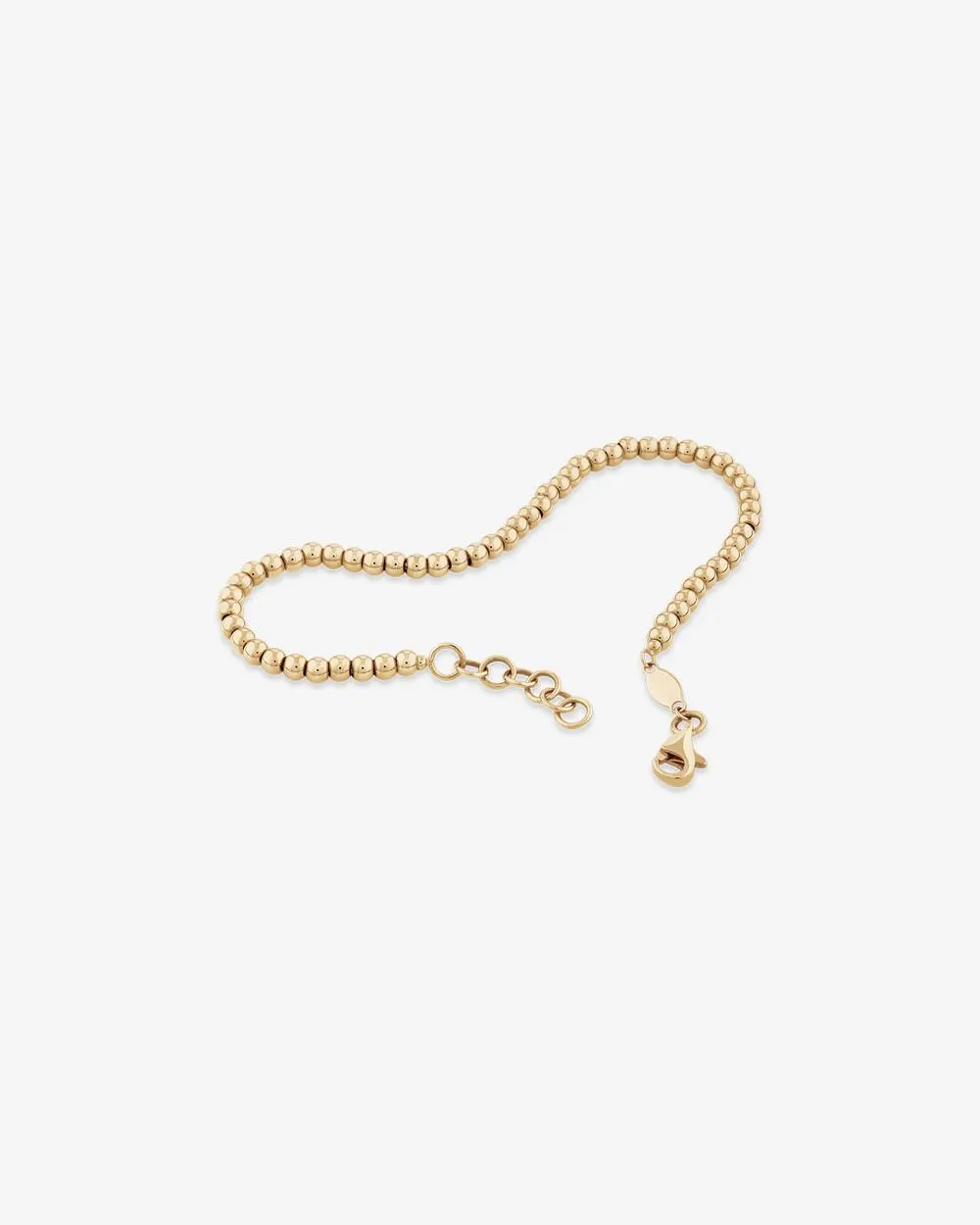 19cm (7.5") 2.5mm-3mm Width Bead Bracelet in 10kt Yellow Gold