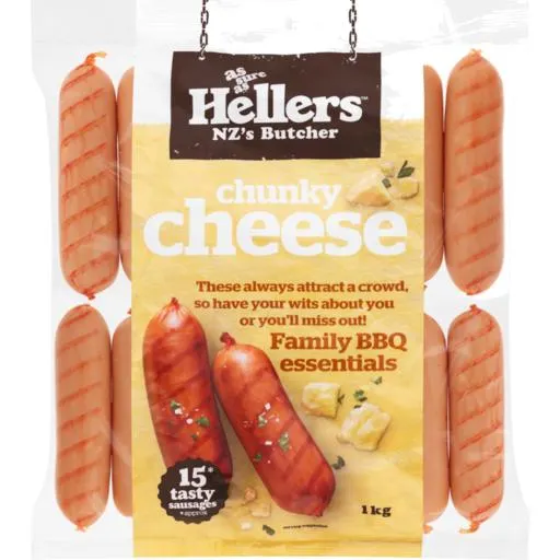 Hellers Sausages Chunky Cheese