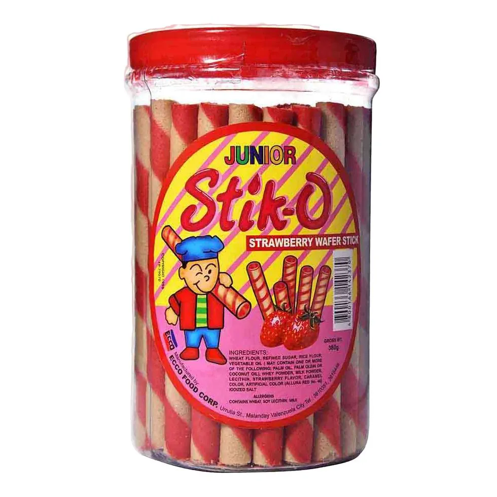 Junior Stik-O Wafer Stick Strawberry 380g