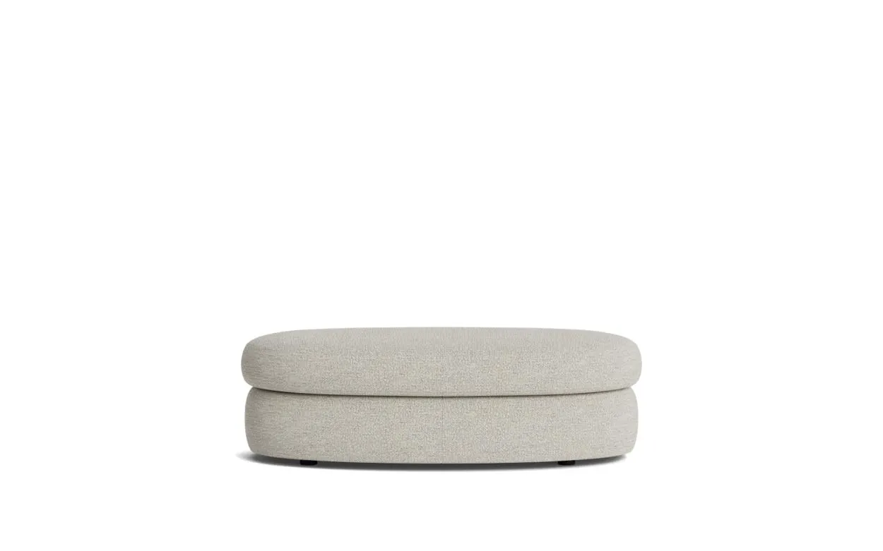 Nora ottoman in merino fabric cotton