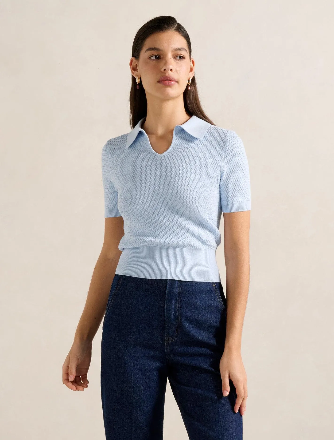 Alice Stitch Interest Polo Top