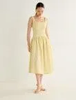 State of play Amaya Textured Midi Dress, Butter