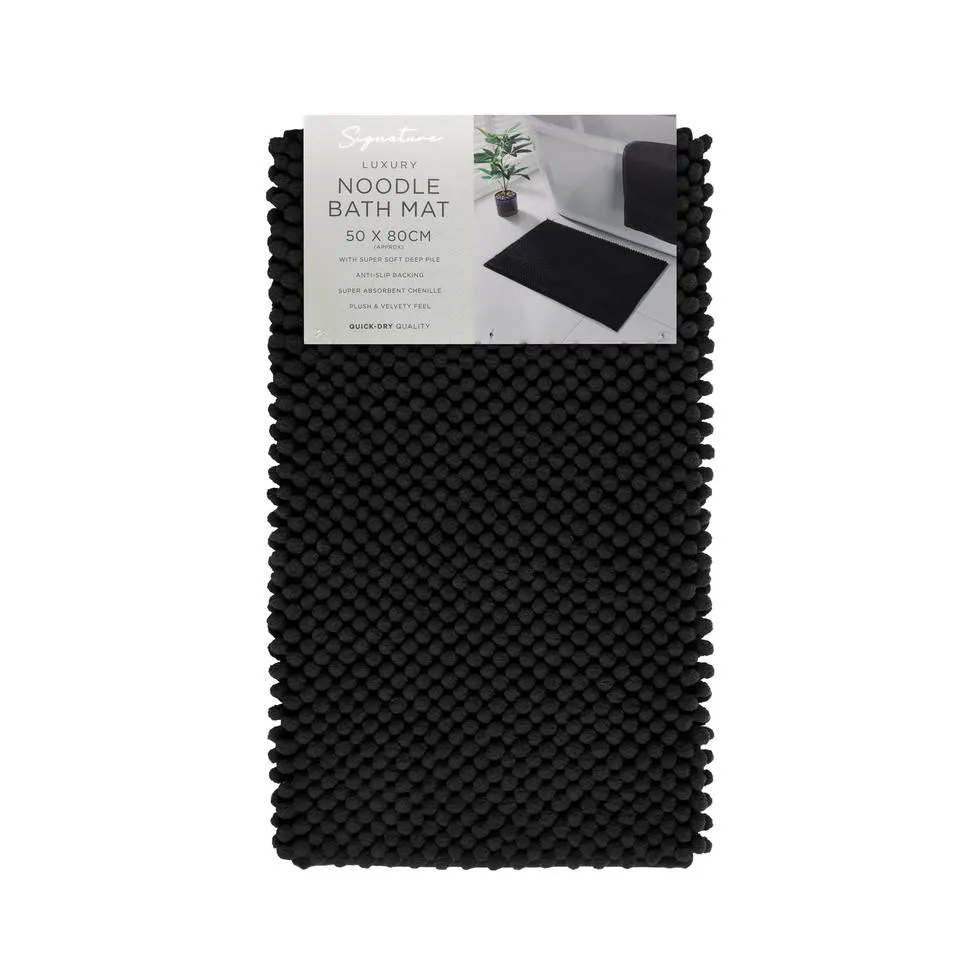 Signature Bath Mat Black Update Bobble 50 x 80cm