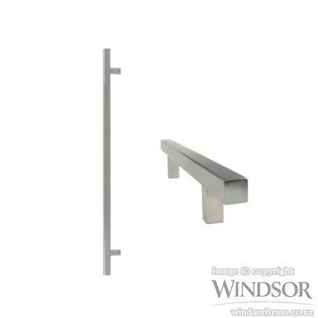 Windsor Brass Entrance Pull Handles Square Profile (304 SS)