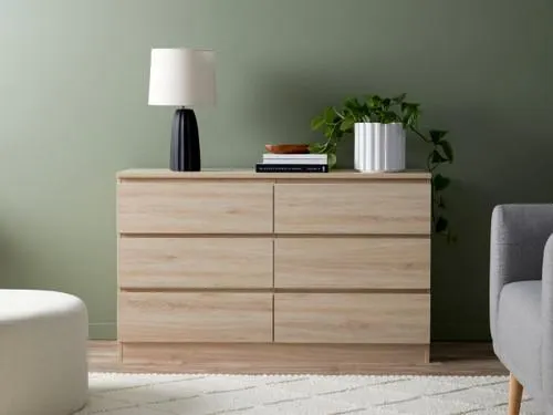 Jolt Six Drawer - Wide - Natural