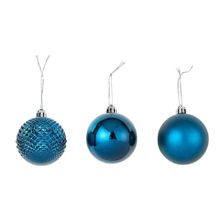 Wonderland Christmas Baubles 6cm Navy 10 Pack