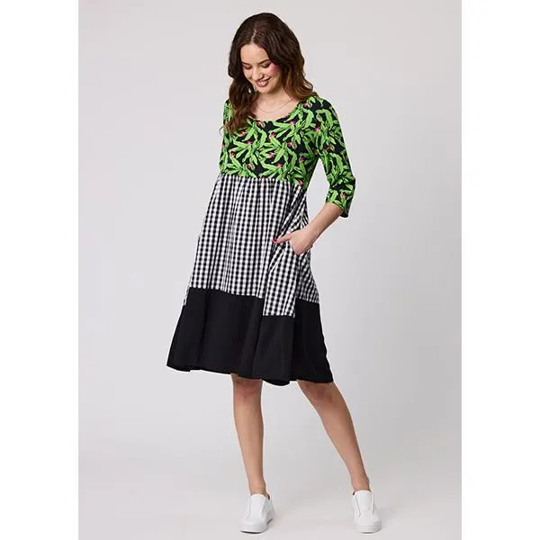 Amalfi Print Check Black