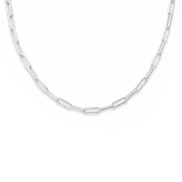 Sterling Silver 45cm Paperclip Link Chain