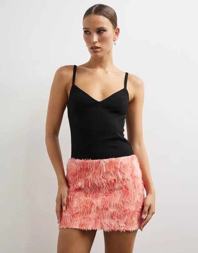 Varda Contrast Tulle Mini Dress