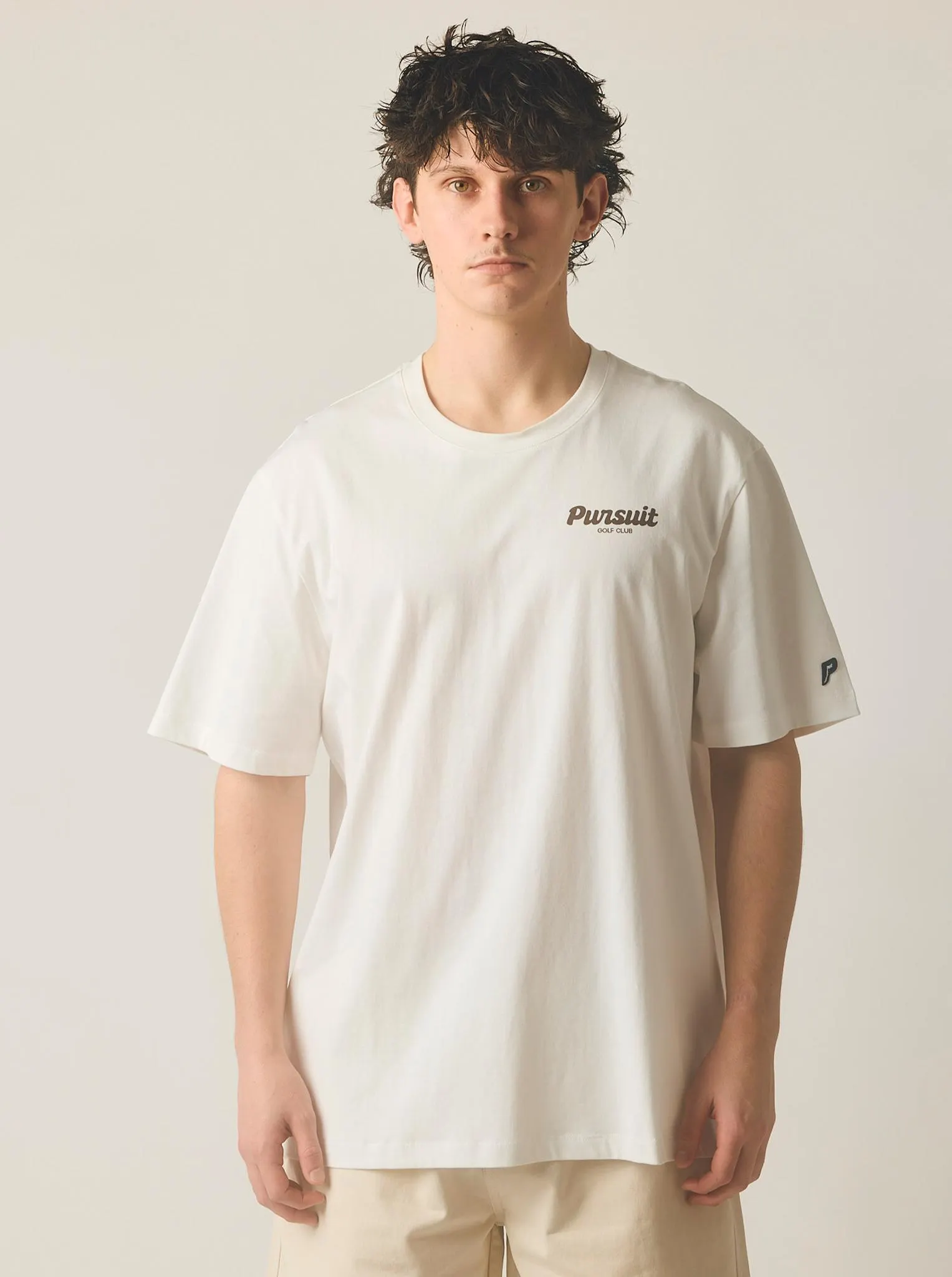 Golf Club Classic Track Tee in Off White