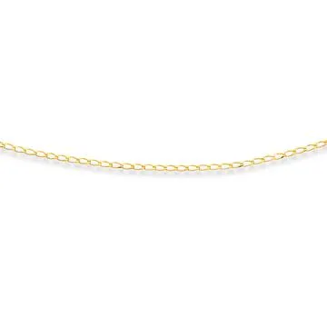 9ct 50cm Diamond Cut Curb Chain
