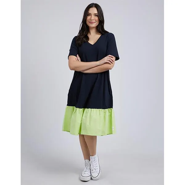 Elle V Neck Dress Keylime