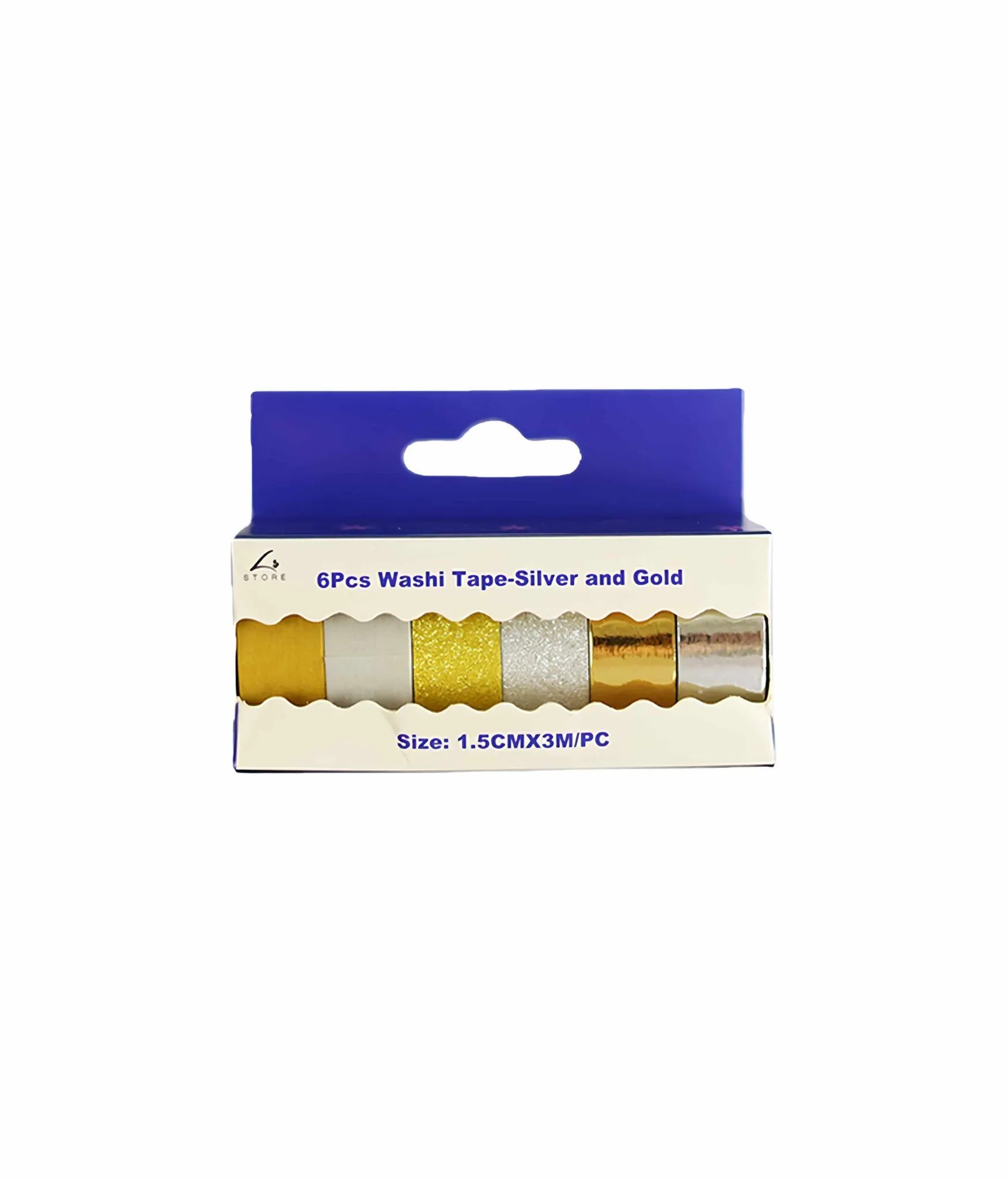 Silver & Gold Washi Tape 6pk