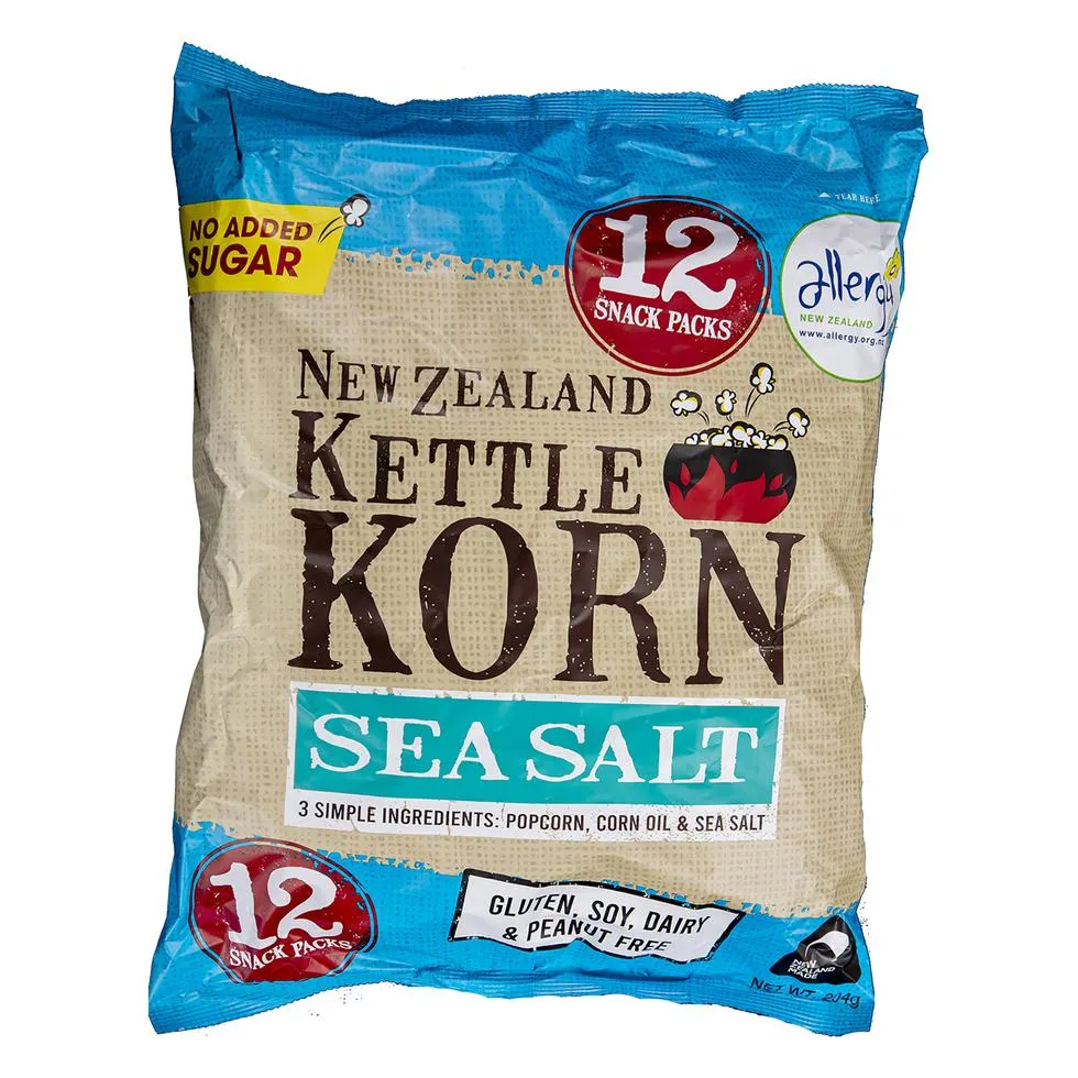 NZ Kettle Korn Sea Salt Multipack 12pk