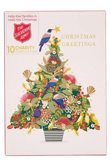 Christmas Cards Salvation Army Tree Tui Pack of 10