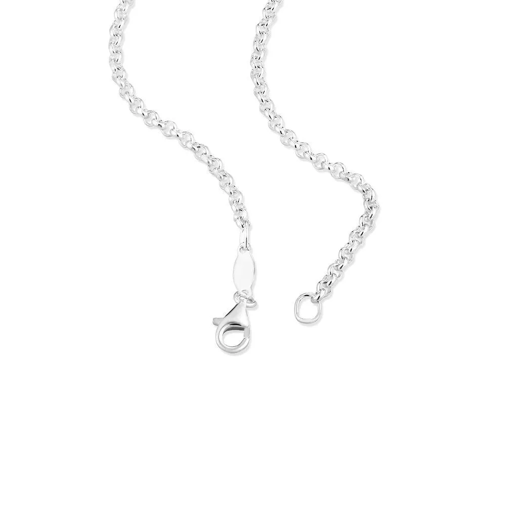 50cm (20") 2mm-2.5mm Width Belcher Chain in Sterling Silver