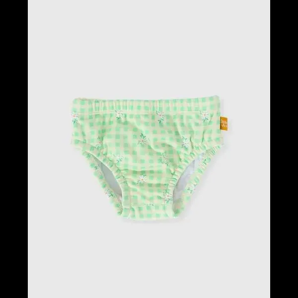 Goldie + Ace Gingham Daisy Swim Nappy