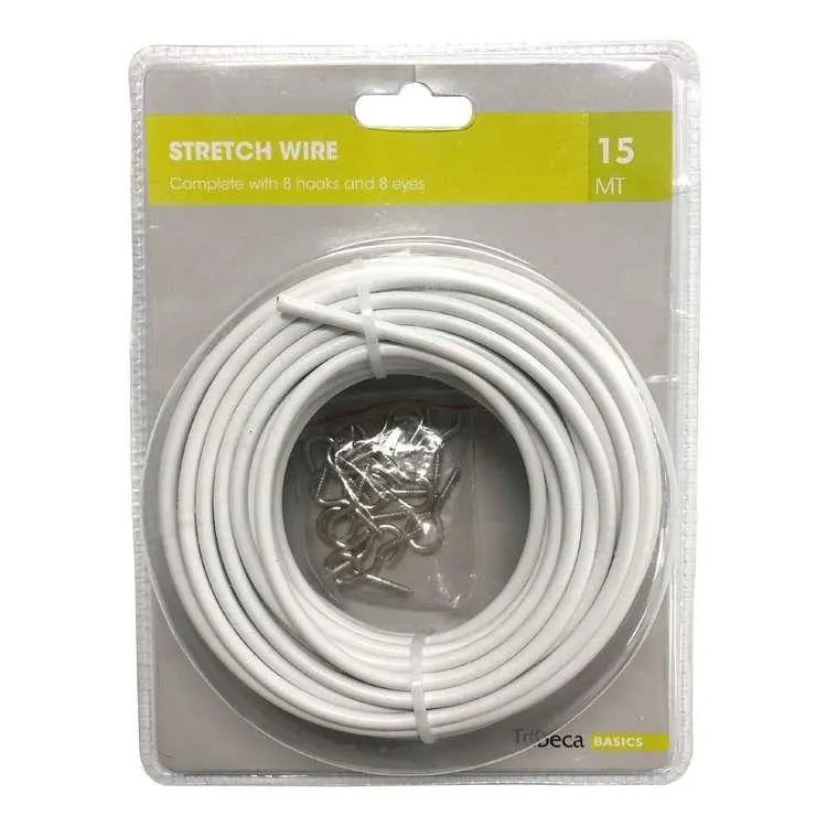 Tribeca 15m Stretch Wire Pack White 15 m