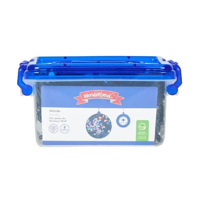 Wonderland Plug-in Christmas String Lights Multi-Coloured 19.5m