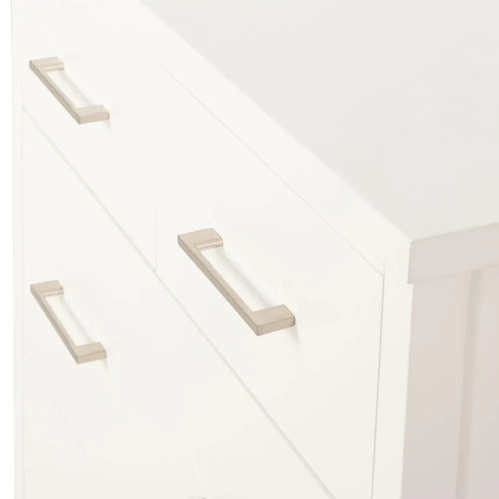 Miller 4 Drawer Tallboy, White